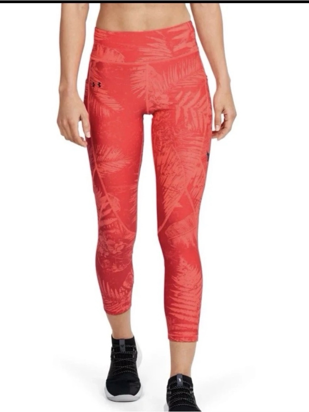 Under Armour Coral Tropical Crop Leggings
